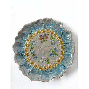 CottonTale Collection Decorative Dish Easter Spring Textured 8 Inch